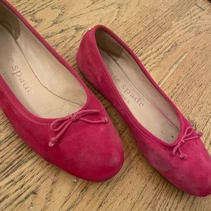 KATE SPADE pink suede flats